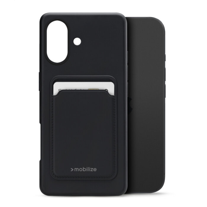 Mobilize Mobilize Rubber Gelly Card Case Apple iPhone 17 Matt Black