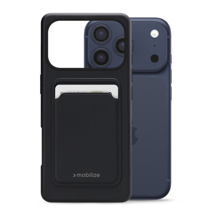 Mobilize Mobilize Rubber Gelly Card Case Apple iPhone 17 Pro Matt Black