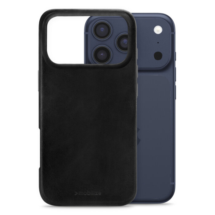 Mobilize Mobilize Magsafe Compatible Premium Leather Case Apple iPhone 17 Pro Black