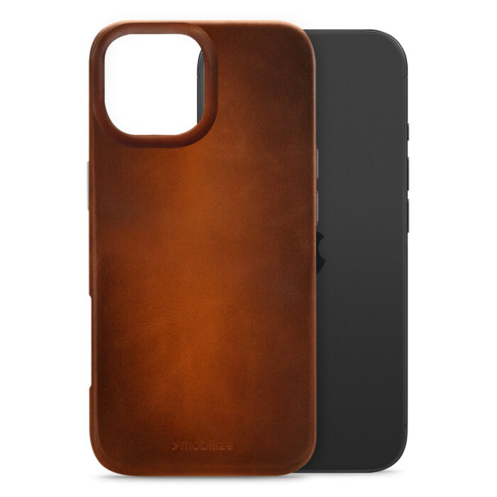 Mobilize Mobilize Magsafe Compatible Premium Leather Case Apple iPhone 17 Burned Cognac