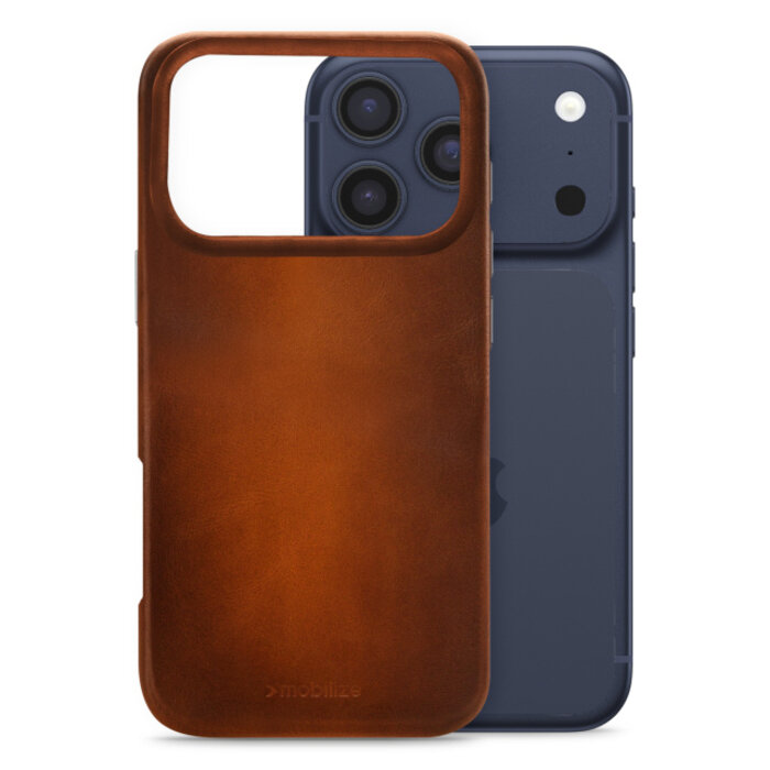 Mobilize Mobilize Magsafe Compatible Premium Leather Case Apple iPhone 17 Pro Max Burned Cognac