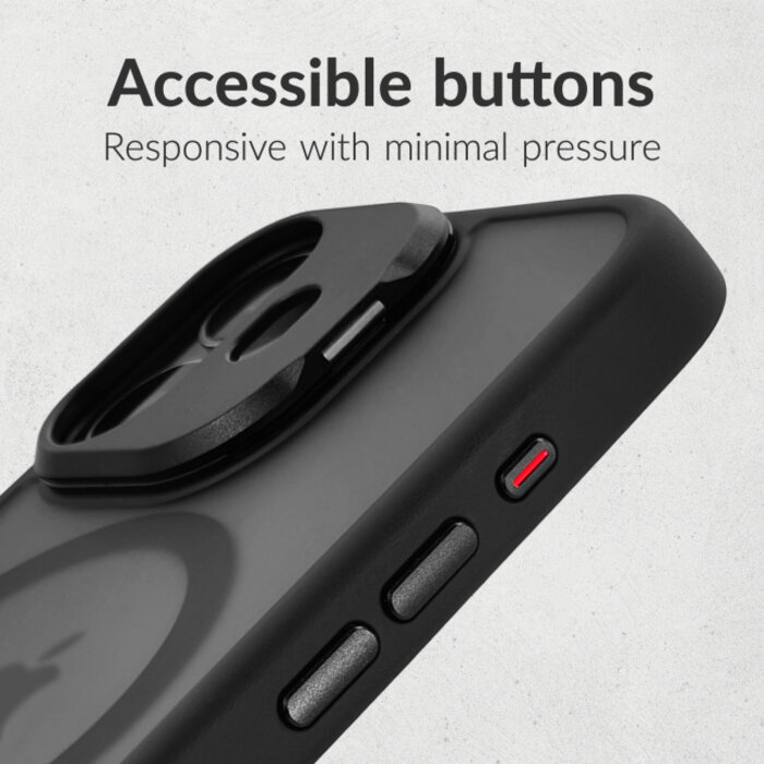 Mobilize Mobilize MagSafe Compatible Hybrid Pro Case with Camera Stand Apple iPhone 15 Pro Black
