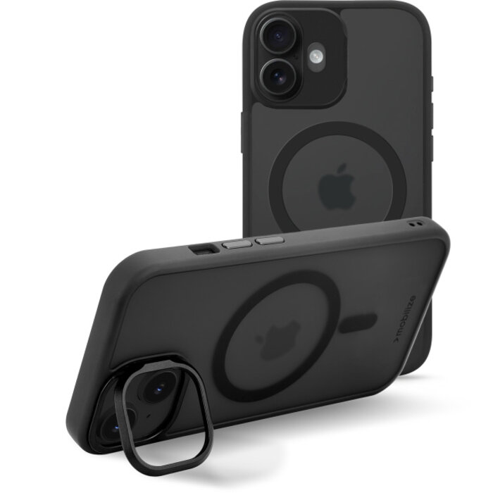Mobilize Mobilize MagSafe Compatible Hybrid Pro Case with Camera Stand Apple iPhone 16 Black