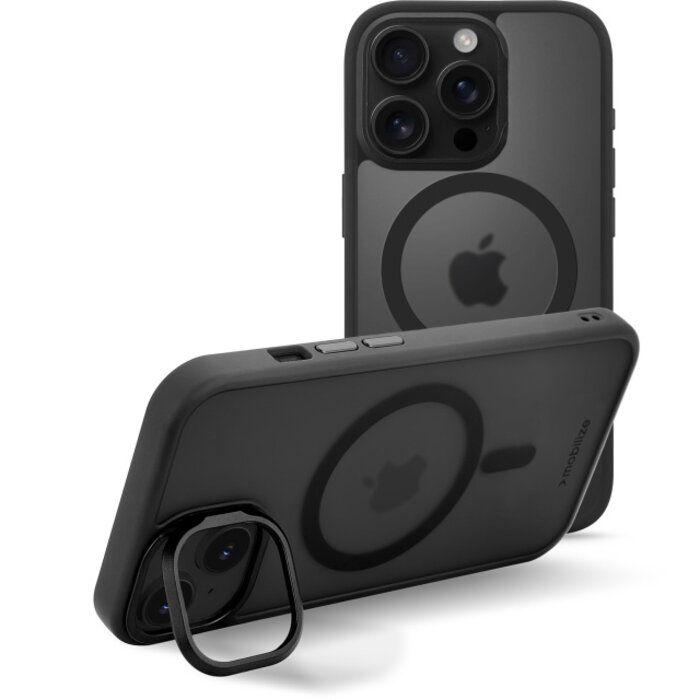 Mobilize Mobilize MagSafe Compatible Hybrid Pro Case with Camera Stand Apple iPhone 16 Pro Black