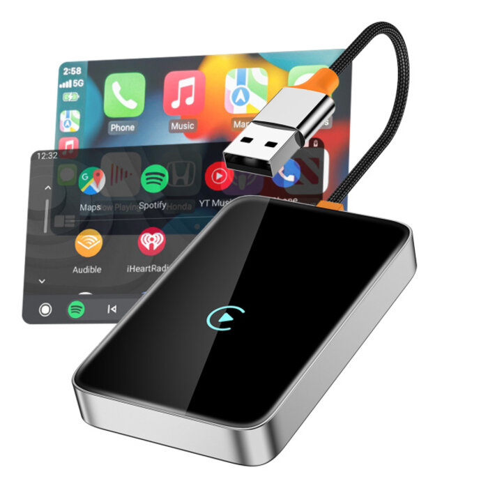 Mobilize Mobilize Premium 2in1 Adapter for Wireless Apple Carplay/Android Auto Black