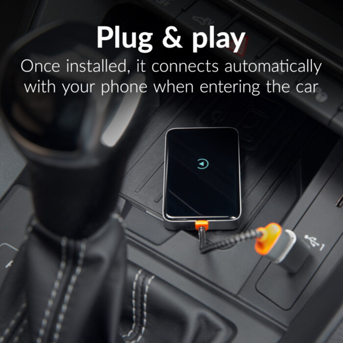 Mobilize Mobilize Premium 2in1 Adapter for Wireless Apple Carplay/Android Auto Black