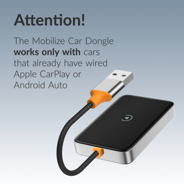 Mobilize Mobilize Premium 2in1 Adapter for Wireless Apple Carplay/Android Auto Black