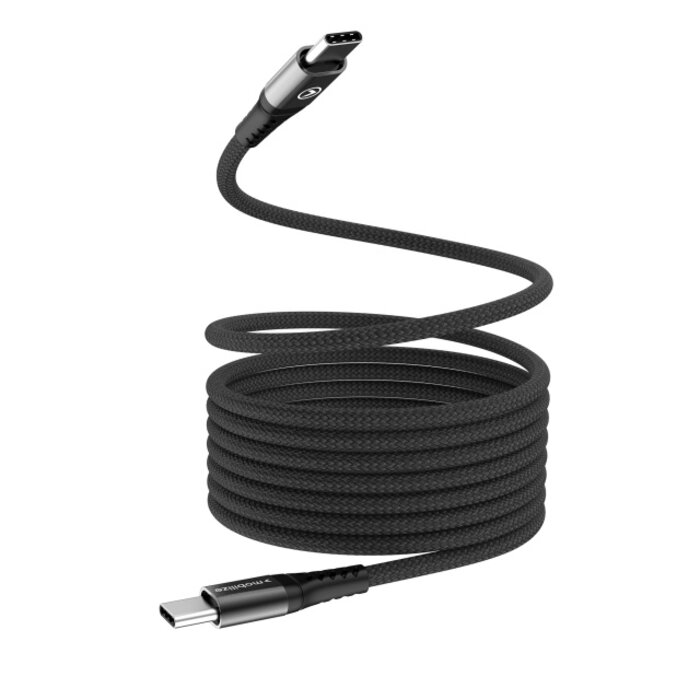 Mobilize Mobilize Magnetic Nylon Cable - USB-C to USB-C - 2m. - 100W Black