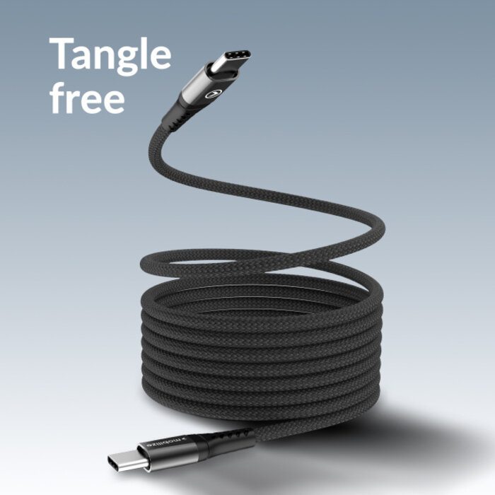 Mobilize Mobilize Magnetic Nylon Cable - USB-C to USB-C - 2m. - 100W Black