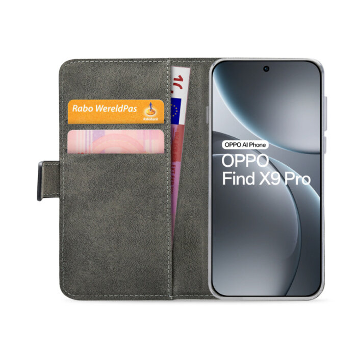 Mobilize Mobilize Classic Gelly Wallet Book Case OPPO Find X9 Pro Black