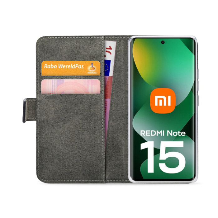 Mobilize Mobilize Classic Gelly Wallet Book Case Xiaomi Redmi Note 15 5G Zwart