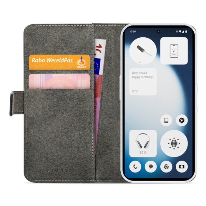 Mobilize Mobilize Classic Gelly Wallet Book Case Nothing Phone (3a) Lite Black