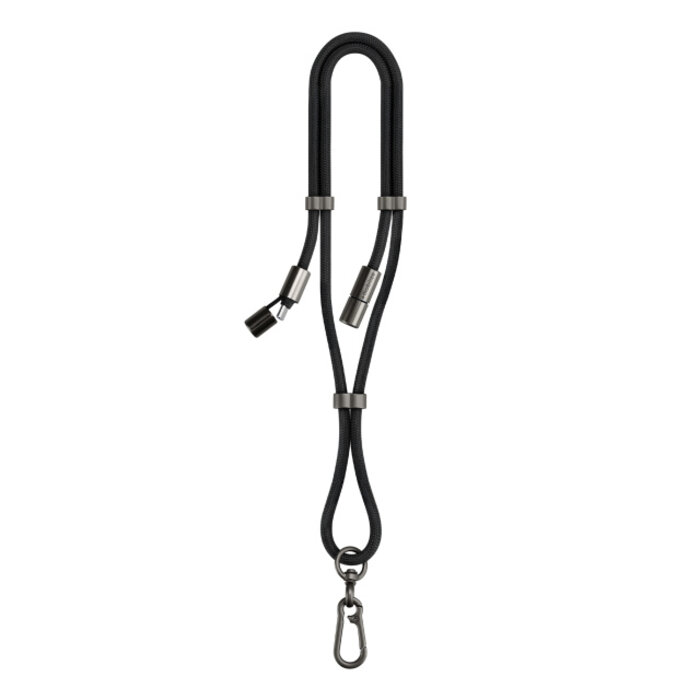 Mobilize Mobilize Lanyard Nylon Cable - USB-C to USB-C - 1.85m - 60W Black