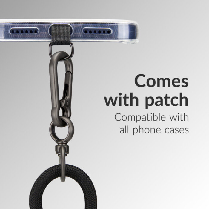 Mobilize Mobilize Lanyard Nylon Cable - USB-C to USB-C - 1.85m - 60W Black