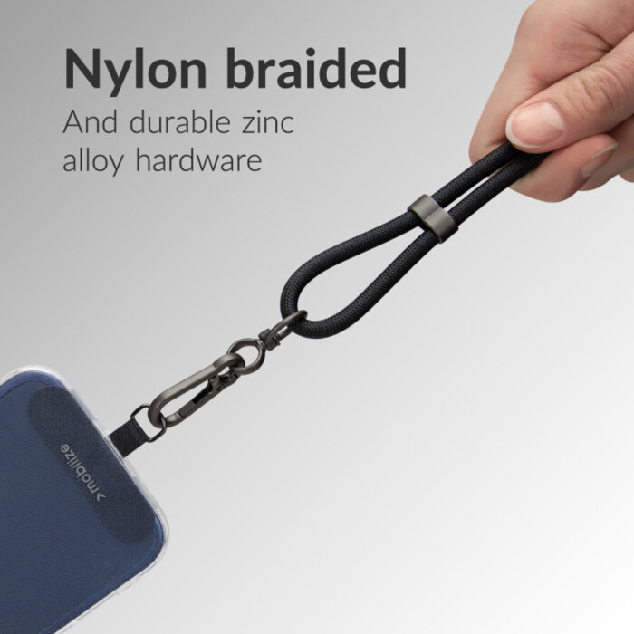 Mobilize Mobilize Lanyard Nylon Cable - USB-C to USB-C - 1.85m - 60W Black