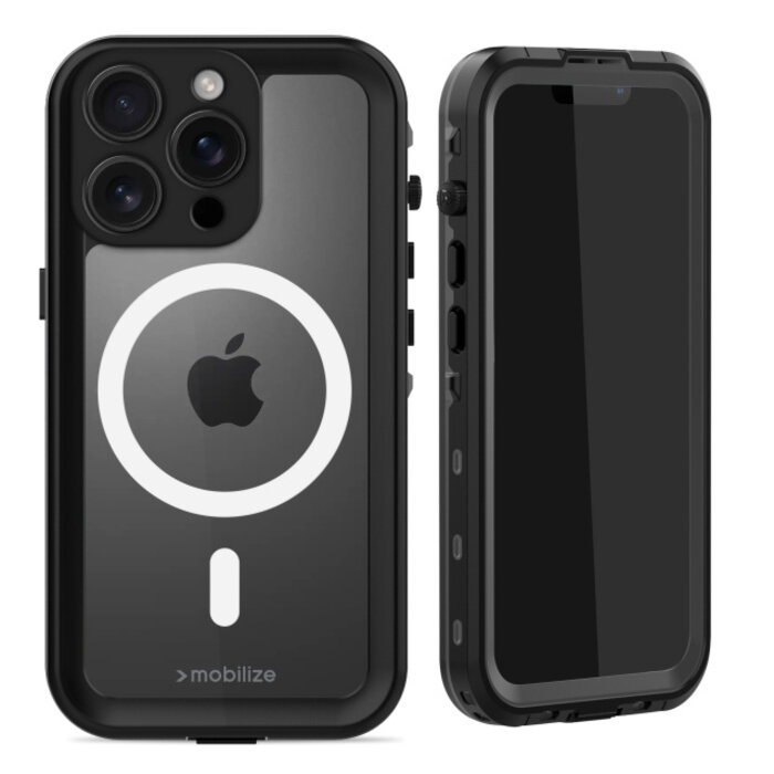 Mobilize Mobilize MagSafe Compatible Waterproof Case Apple iPhone 16 Pro Clear/Black