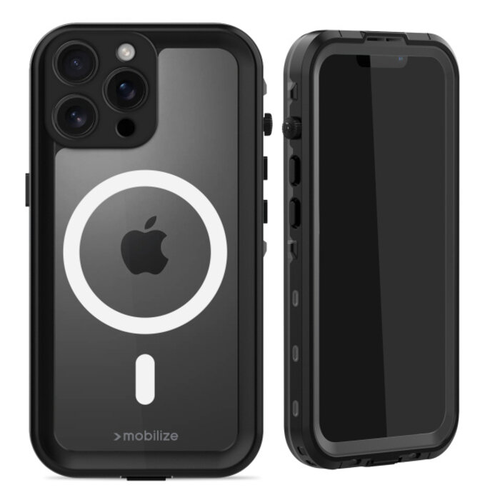 Mobilize Mobilize MagSafe Compatible Waterproof Case Apple iPhone 16 Pro Max Clear/Black