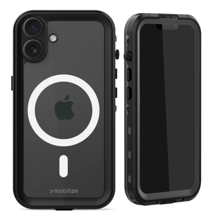 Mobilize Mobilize MagSafe Compatible Waterproof Case Apple iPhone 16 Plus Clear/Black