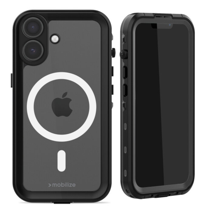 Mobilize Mobilize MagSafe Compatible Waterproof Case Apple iPhone 17 Clear/Black