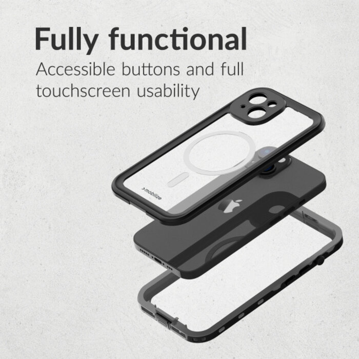 Mobilize Mobilize MagSafe Compatible Waterproof Case Samsung Galaxy S25 FE Clear/Black