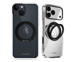 Mobilize Mobilize MagSafe Compatible 360 Rotating Ring Stand Case Apple iPhone 13/14 Clear/Black