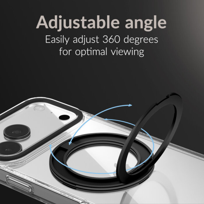 Mobilize Mobilize MagSafe Compatible 360 Rotating Ring Stand Case Apple iPhone 13/14 Clear/Black