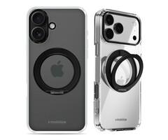 Mobilize Mobilize MagSafe Compatible 360 Rotating Ring Stand Case Apple iPhone 16 Clear/Black