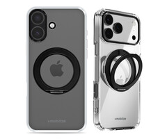 Mobilize Mobilize MagSafe Compatible 360 Rotating Ring Stand Case Apple iPhone 17 Clear/Black