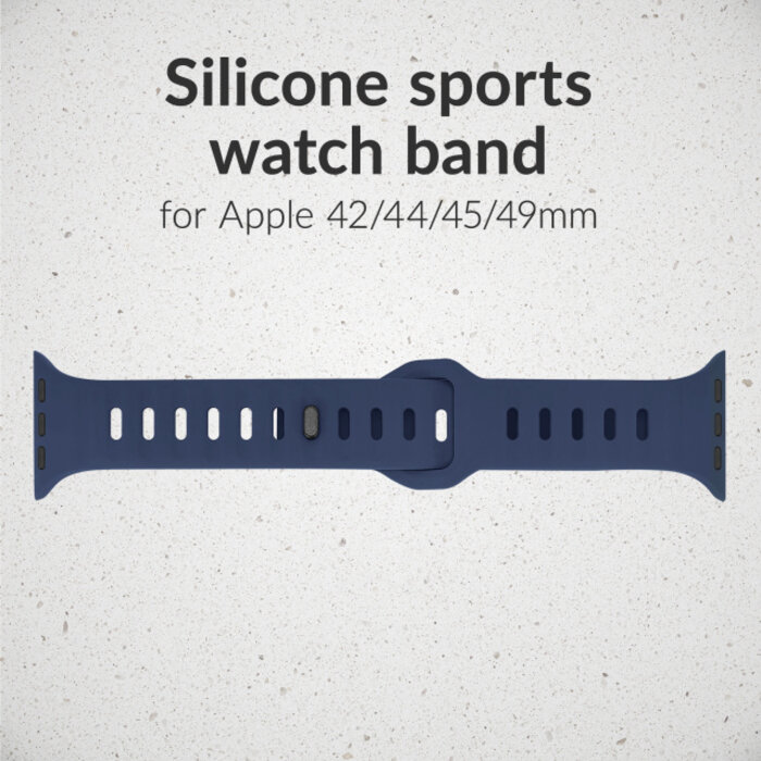 Mobilize Mobilize Silicon Watch Band - Sports - for Apple 42 (Gen 1 t/m 3)/44/45/46/49mm - Blue