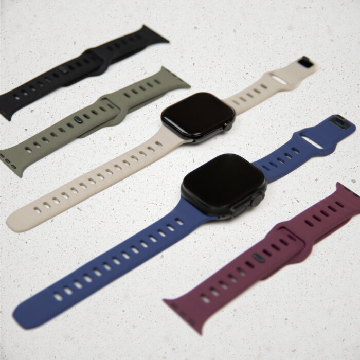 Mobilize Mobilize Silicon Watch Band - Sports - for Apple 42 (Gen 1 t/m 3)/44/45/46/49mm - Blue