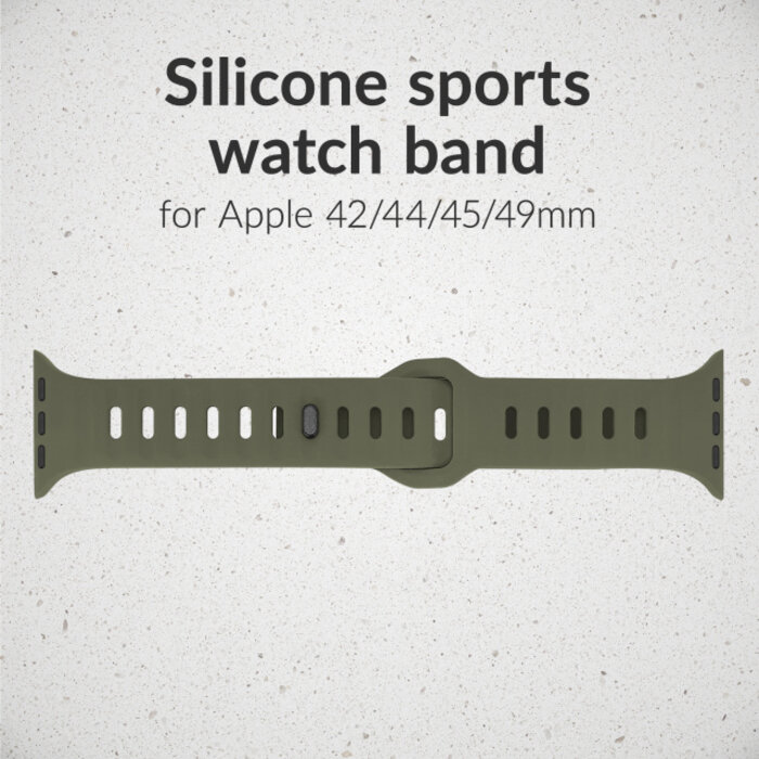 Mobilize Mobilize Silicon Watch Band - Sports - for Apple 42 (Gen 1 t/m 3)/44/45/46/49mm - Green