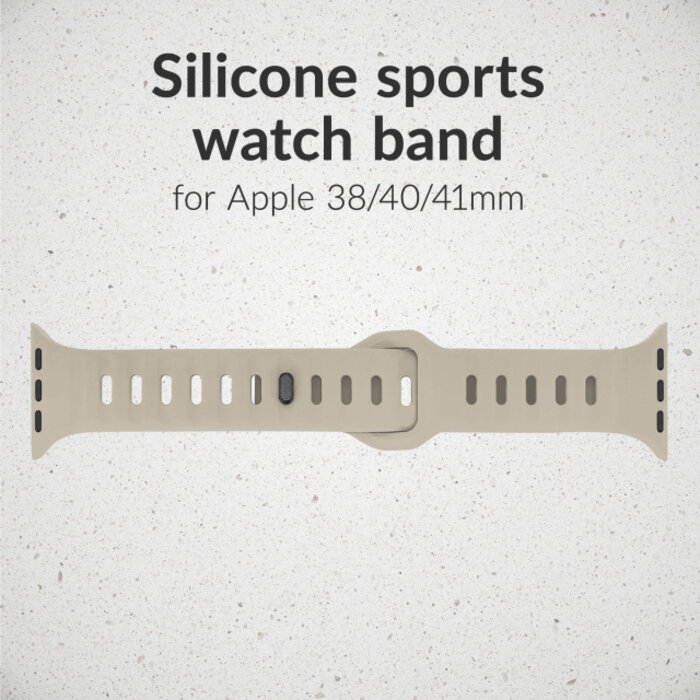 Mobilize Mobilize Silicon Watch Band - Sports - for Apple 38/40/41/(Gen 10+) 42mm - Starlight