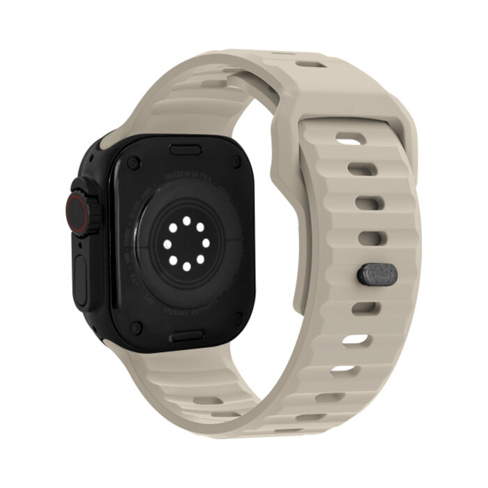 Mobilize Mobilize Silicon Watch Band - Sports - for Apple 42 (Gen 1 t/m 3)/44/45/46/49mm - Starlight