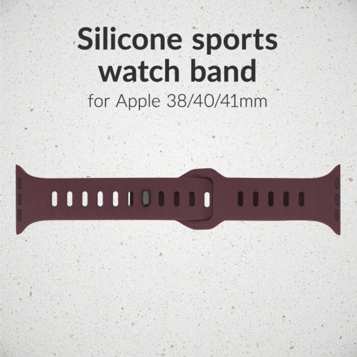 Mobilize Mobilize Silicon Watch Band - Sports - for Apple 38/40/41/(Gen 10+) 42mm - Bordeaux
