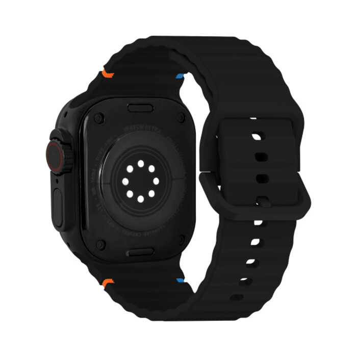 Mobilize Mobilize Silicon Watch Band - Buckle - for Apple 38/40/41/(Gen 10+) 42mm - Black