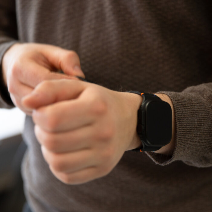 Mobilize Mobilize Silicon Watch Band - Buckle - for Apple 38/40/41/(Gen 10+) 42mm - Black