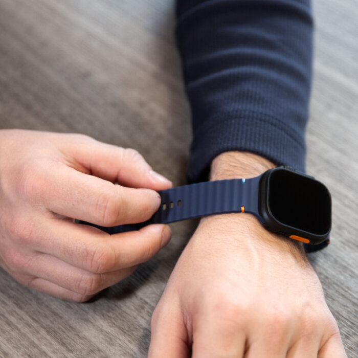 Mobilize Mobilize Silicon Watch Band - Buckle - for Apple 38/40/41/(Gen 10+) 42mm - Blue