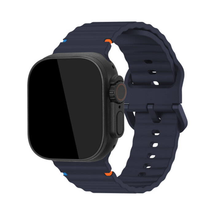 Mobilize Mobilize Silicon Watch Band - Buckle - for Apple 42 (Gen 1 t/m 3)/44/45/46/49mm - Blue