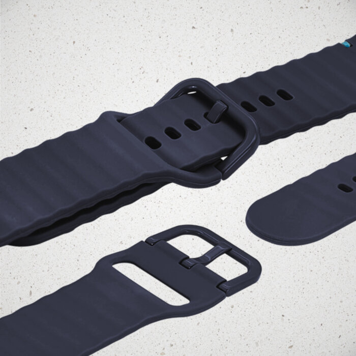 Mobilize Mobilize Silicon Watch Band - Buckle - for Apple 42 (Gen 1 t/m 3)/44/45/46/49mm - Blue