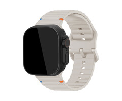 Mobilize Mobilize Silicon Watch Band - Buckle - for Apple 38/40/41/(Gen 10+) 42mm - Starlight