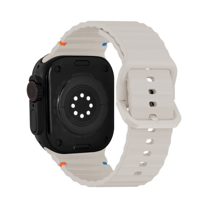Mobilize Mobilize Silicon Watch Band - Buckle - for Apple 38/40/41/(Gen 10+) 42mm - Starlight