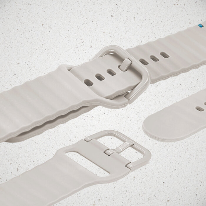 Mobilize Mobilize Silicon Watch Band - Buckle - for Apple 38/40/41/(Gen 10+) 42mm - Starlight
