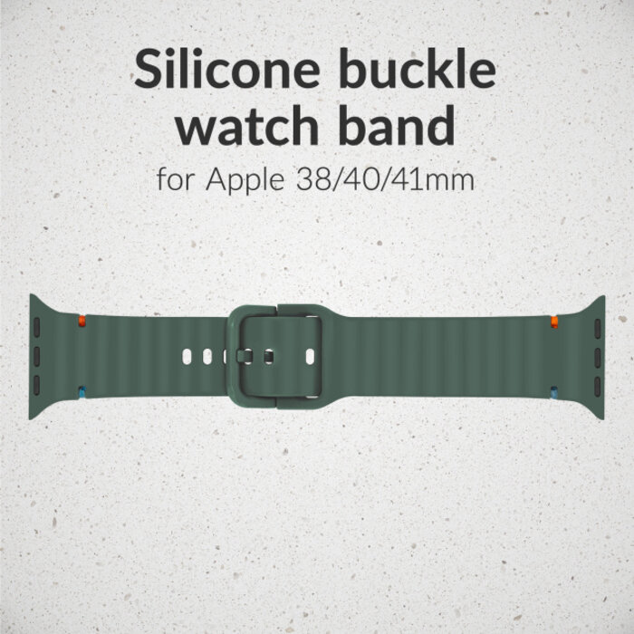 Mobilize Mobilize Silicon Watch Band - Buckle - for Apple 38/40/41/(Gen 10+) 42mm - Green