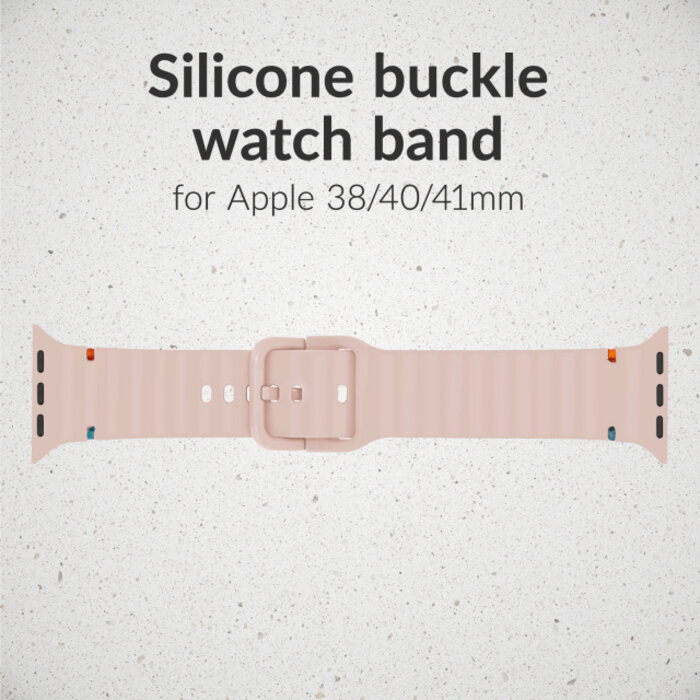 Mobilize Mobilize Silicon Watch Band - Buckle - for Apple 38/40/41/(Gen 10+) 42mm - Pink