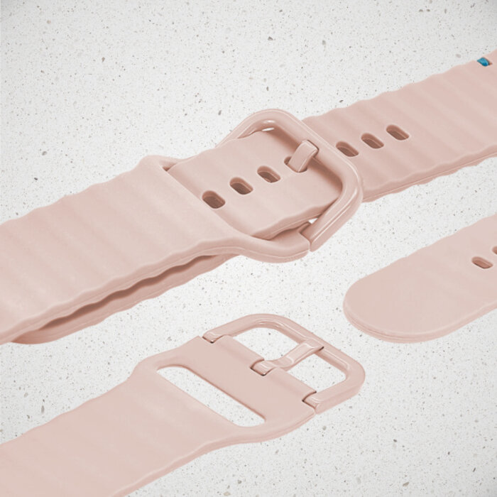 Mobilize Mobilize Silicon Watch Band - Buckle - for Apple 42 (Gen 1 t/m 3)/44/45/46/49mm - Pink