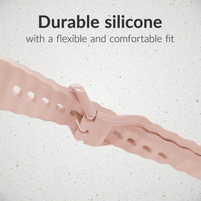 Mobilize Mobilize Silicon Watch Band - Buckle - for Apple 42 (Gen 1 t/m 3)/44/45/46/49mm - Pink