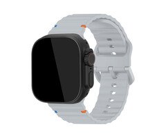 Mobilize Mobilize Silicon Watch Band - Buckle - for Apple 42 (Gen 1 t/m 3)/44/45/46/49mm - Grey