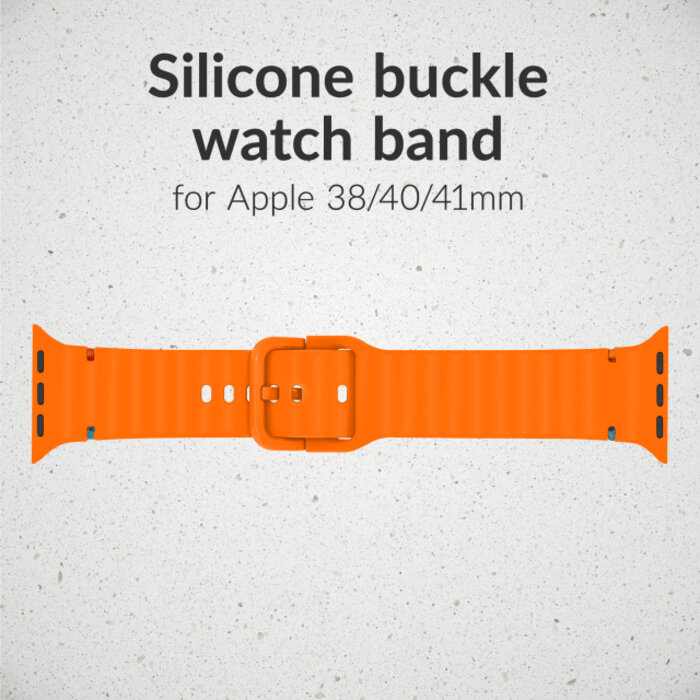 Mobilize Mobilize Silicon Watch Band - Buckle - for Apple 38/40/41/(Gen 10+) 42mm - Orange