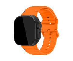 Mobilize Mobilize Silicon Watch Band - Buckle - for Apple 42 (Gen 1 t/m 3)/44/45/46/49mm - Orange