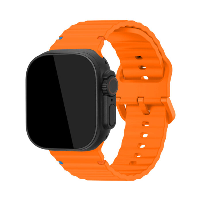Mobilize Mobilize Silicon Watch Band - Buckle - for Apple 42 (Gen 1 t/m 3)/44/45/46/49mm - Orange
